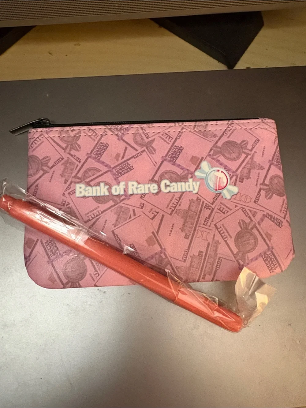 Dell Pink Patterned Zip Pouch - Picture 1 of 2